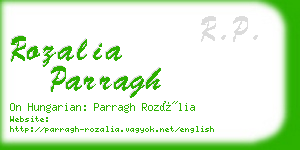 rozalia parragh business card